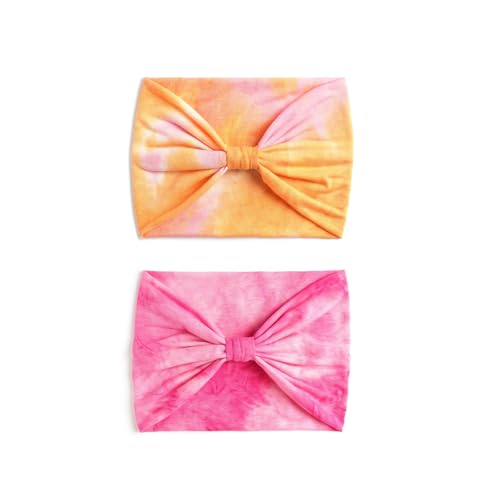 MAYCREATE® 2Pcs Women Sweat Bands Stretchy Pre-tied Headbands Wide Sport Headbands, Moisture-wicking Polyester, Quick Dry Running Head Bands Fashion Sport Sweat Bands Headwear, Pink & Orange MAYCREATE® 2Pcs Women Sweat Bands Stretchy Pre-tied Headbands Wide Sport Headbands, Moisture-wicking Polyester, Quick Dry Running Head Bands Fashion Sport Sweat Bands Headwear, Pink & Orange